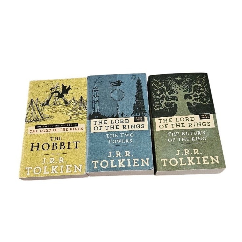J.R.R. Tolkien Book Lot The Hobbit The Two Towers The Return of the King
